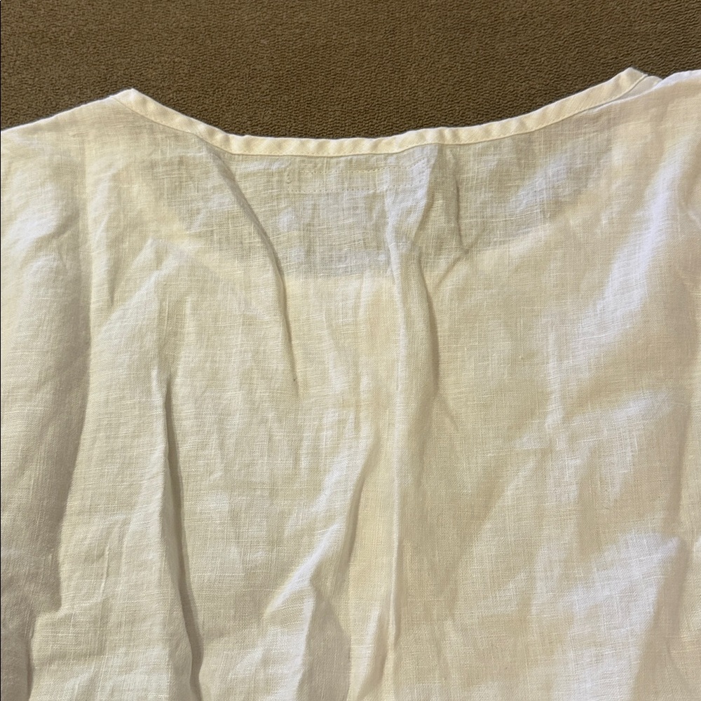 Flax Women’s 100% Linen Long Sleeve Top Shirt Size Medium Button (TD) - Picture 6 of 6